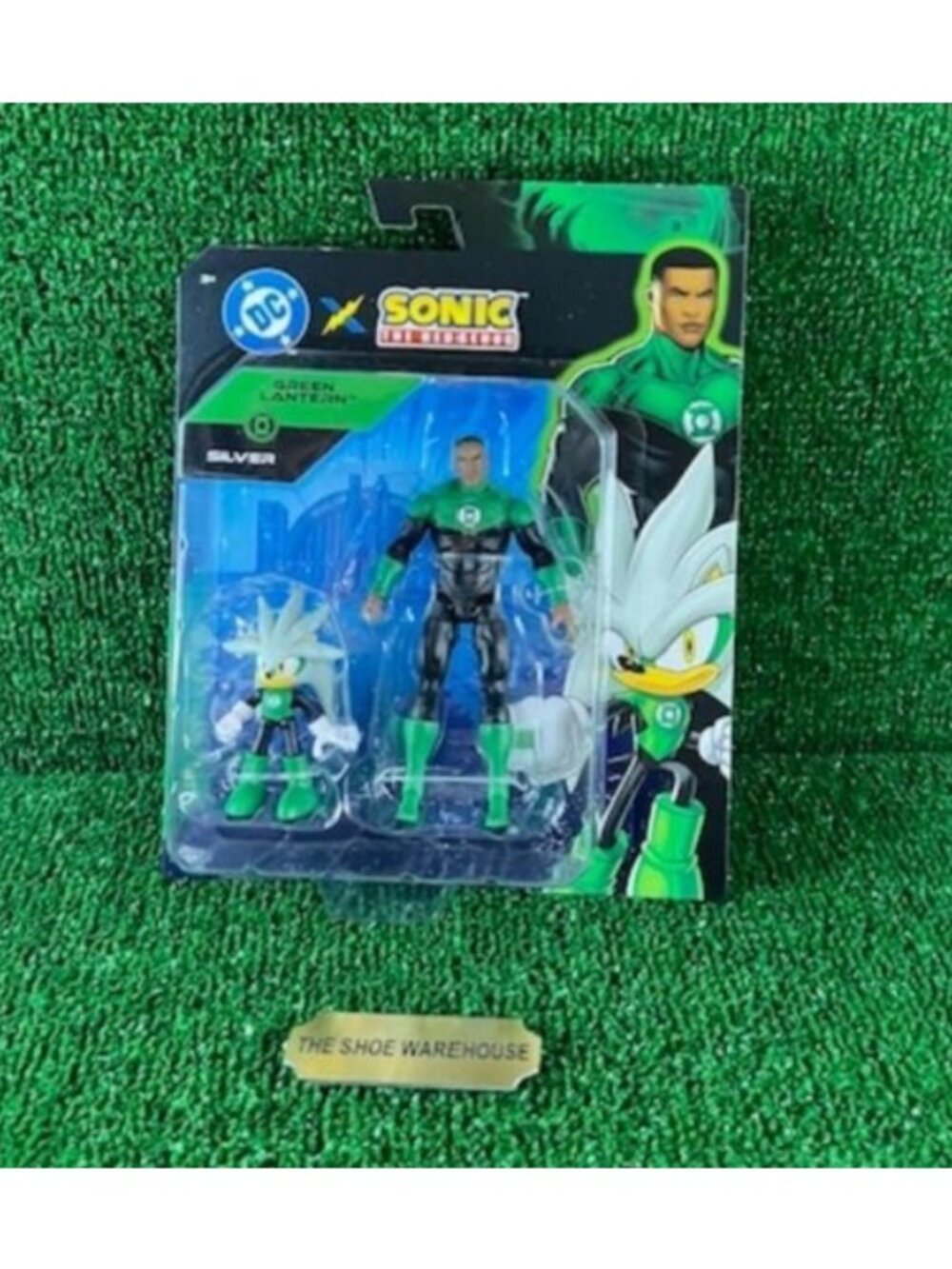 DC x Sonic The Hedgehog Wave 2 SILVER GREEN LANTERN Jakks Pacific 5" Figure NEW